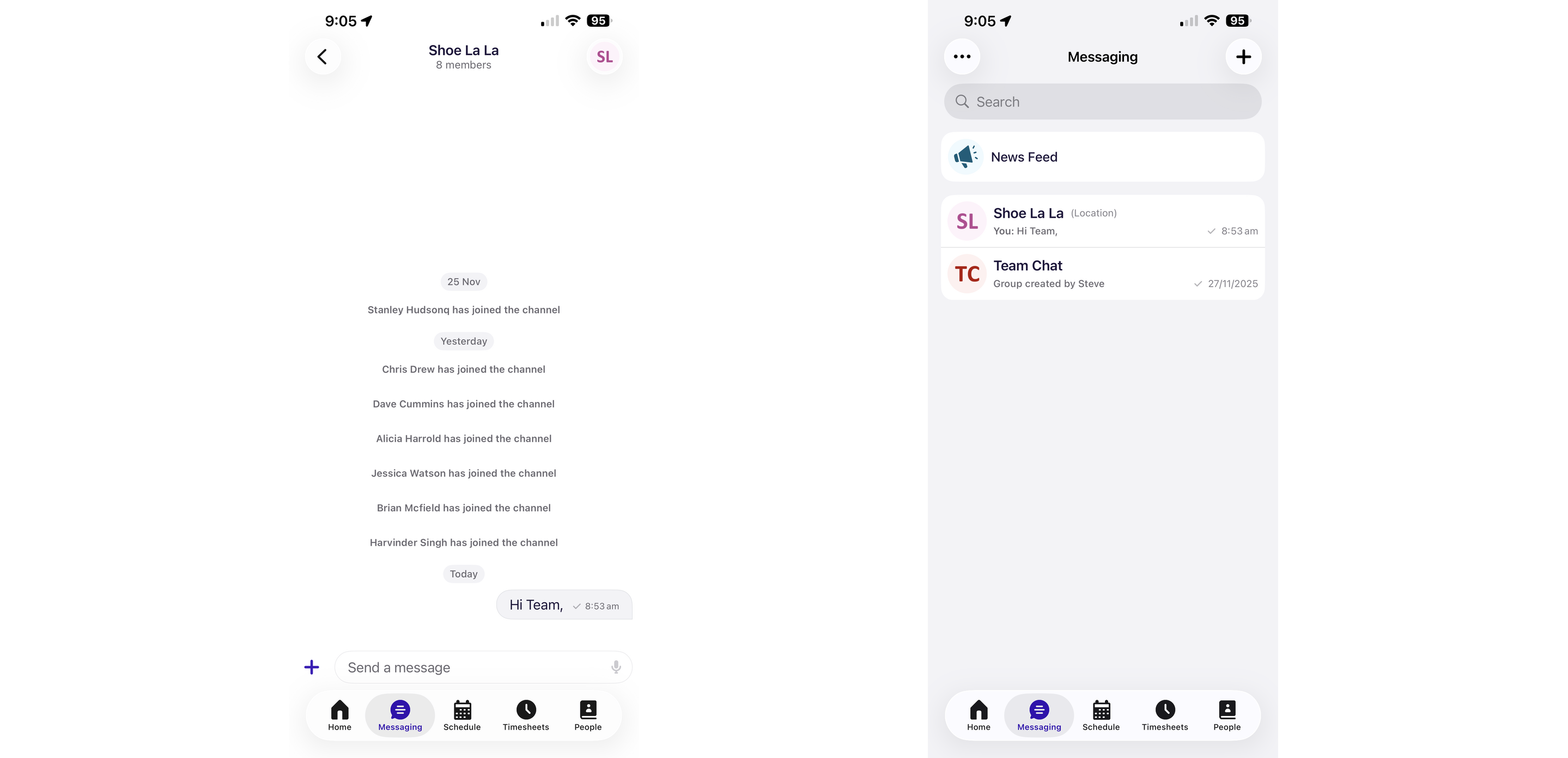 Deputy mobile capabilities Deputy app screens for offline clock-ins and tasks