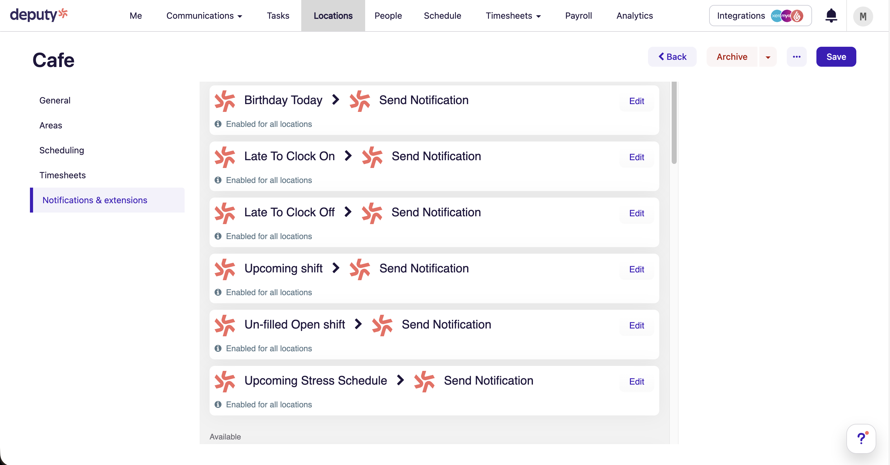 Deputy shift notifications Deputy mobile notifications for shifts and roster updates